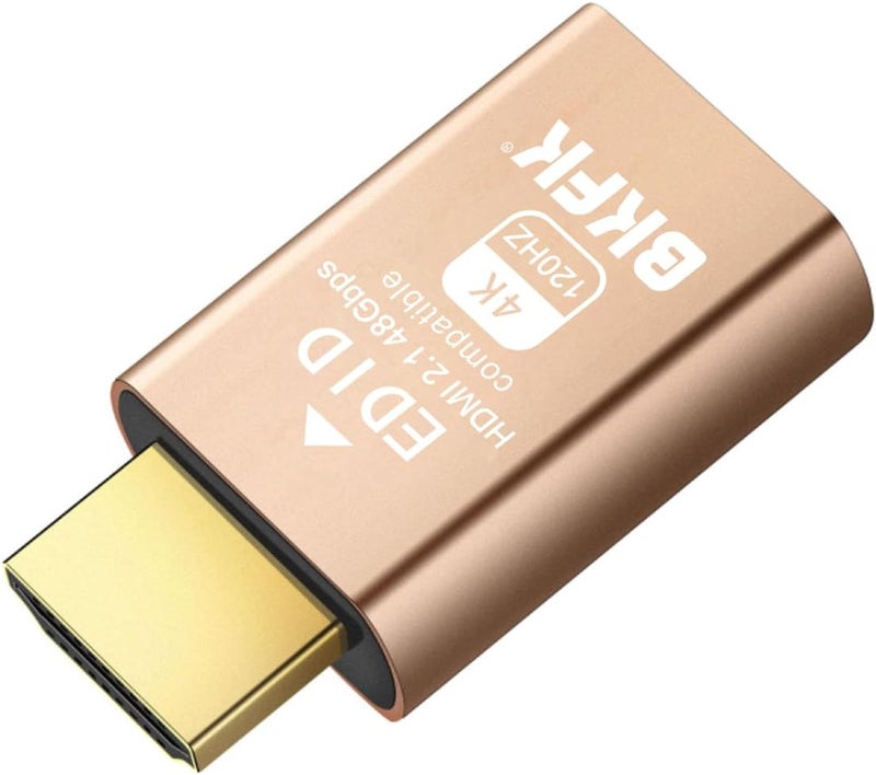BKFK 2.1 HDMI Dummy Plug, hdmi Dummy, Dummy hdmi Headless Display Adapter Supports 4K@120Hz, 1440p@120Hz, 1080p@120Hz Virtual Monitor EDID Emulator - Image 1